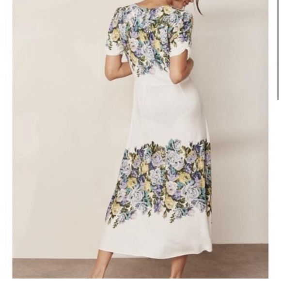Free People Ivory Floral Dress size L - Picture 2 of 7